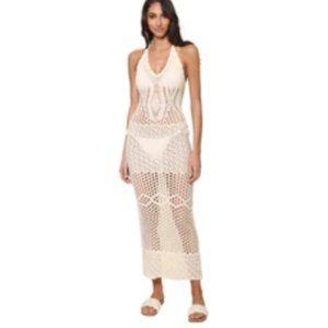 Robertson + Rodeo Cabo Crochet Maxi Dress, Cream, Small, BNWT